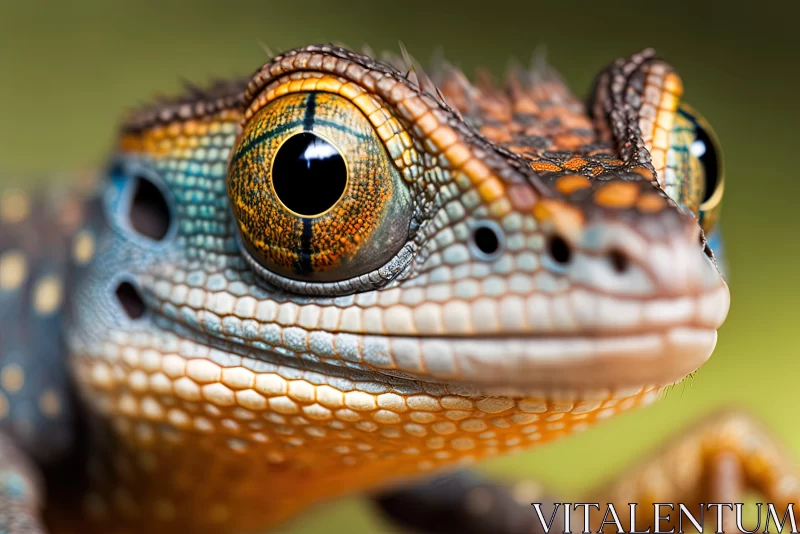 Detailed Closeup of Colorful Lizard - Indonesian Art AI Image