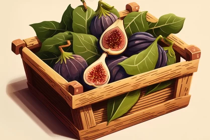Exotic Figs and Fig Juice in Fantasy Illustration