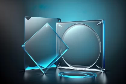 Conceptual Digital Art Depicting Glass Awards