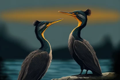 Golden Light: A Portrait of Two Birds