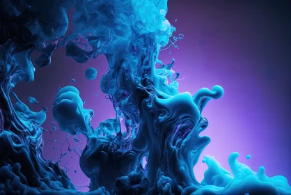 Surreal Water Swirls in Rococo-Inspired Art AI Image
