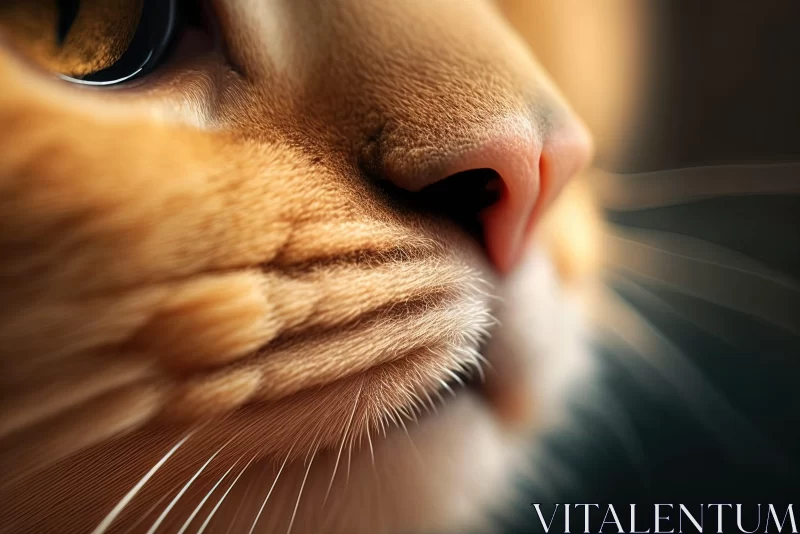 Close Up Cat Portrait - Light Orange - Contest Winner AI Image