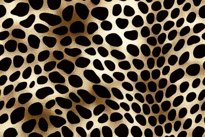 Leopard Print Fabric Pattern in Light Gold AI Image