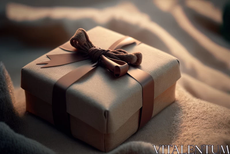 AI ART Softly Blurred Brown Gift Boxes: A Dreamy Display