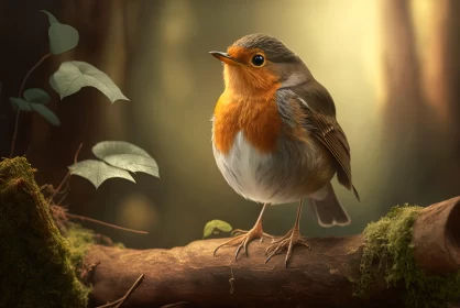 Captivating Bird Illustration Amidst Traditional British Landscapes