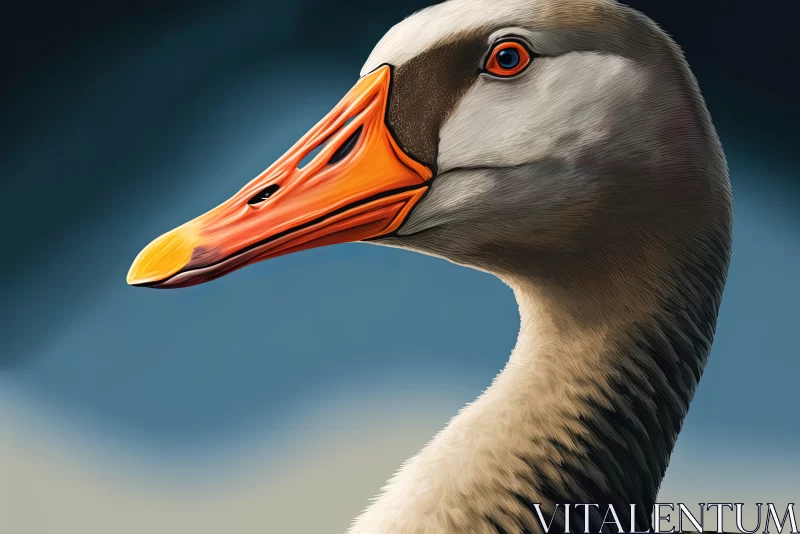 Bioluminescent Goose - An Intriguing Merge of Nature and Art AI Image