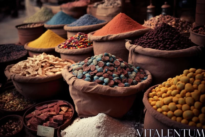 AI ART Colorful Display of Spices - A Visual Symphony