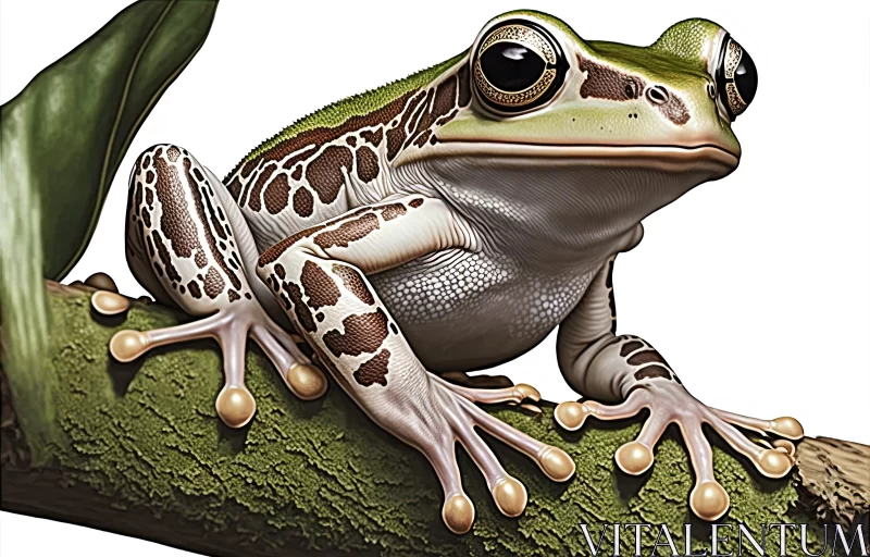 Realistic Tree Frog Illustration: A Masterclass in Detail and Technique AI Image