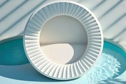 Abstract Minimalist Pool Chair Design AI Image