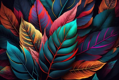 Colorful Palm Leaves - A Neo-Romantic Fantasy