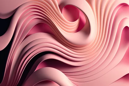 3D Abstract Pink Textures: An Organic Dance of Light and Shadow