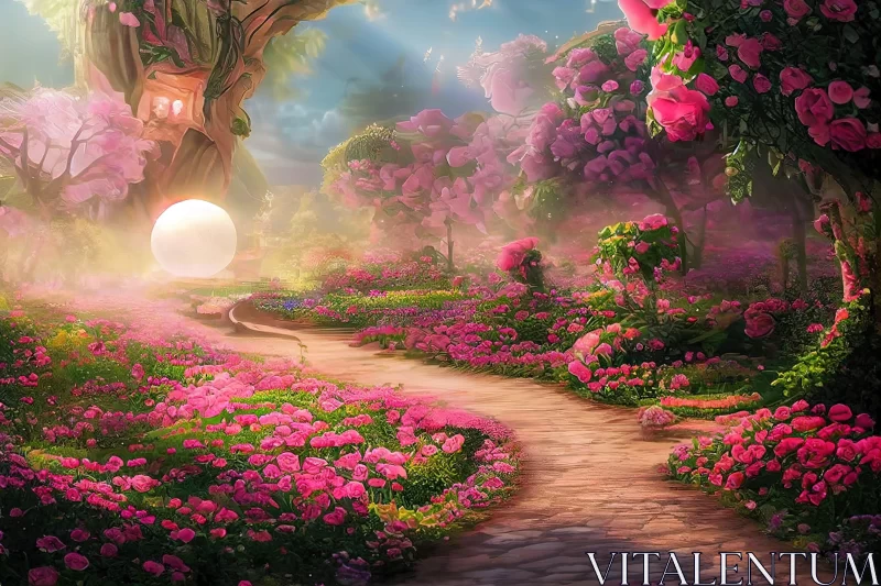 Mystical Fairy Garden - Whimsical Anime Art AI Image