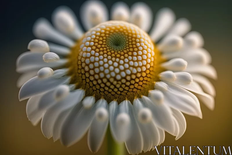 Close-up White Daisy Image in Snailcore Style AI Image