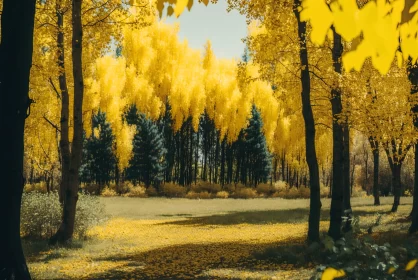 Pastoral Yellow Forest - A Joyful Celebration of Nature
