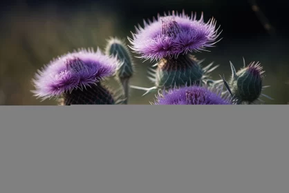 Purple Thistle Flower in Sunlight - A Nature's Masterpiece
