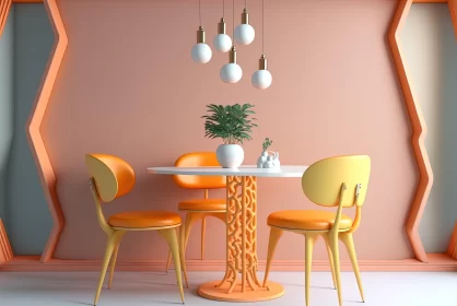Tropical Baroque Style Dining Room in Vibrant Hues