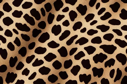 Gold Leaf Leopard Print Fabric: A Study in Textural Elegance AI Image