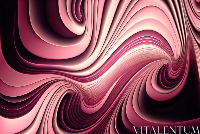 Abstract Swirl Wallpaper in Pink and Purple - 3D Digital Art AI Image