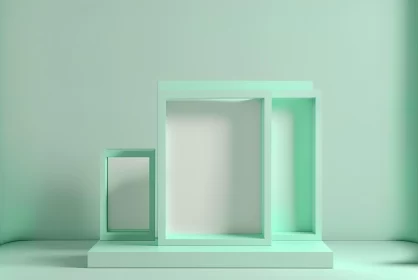 Minimalist Art Exhibition with Pastel Tones AI Image