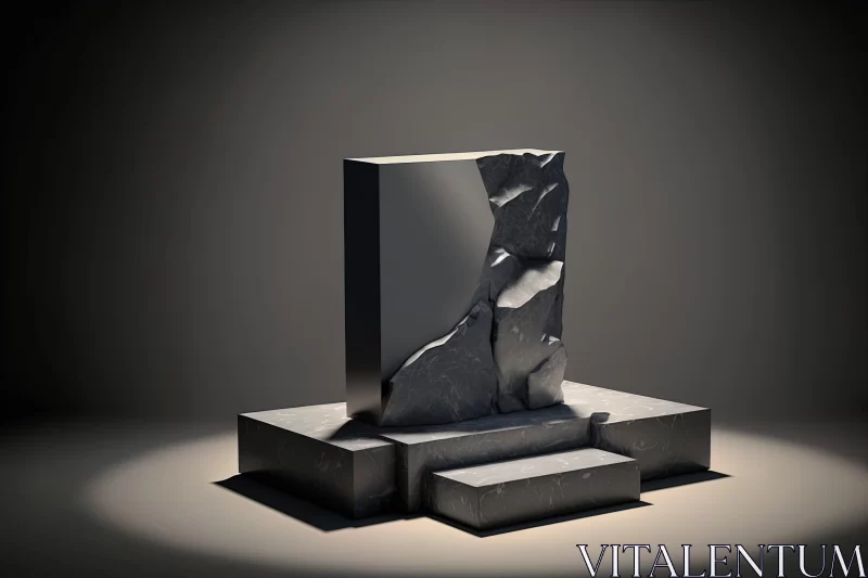 Abstract 3D Sculpture: A Study of Design and Architecture AI Image