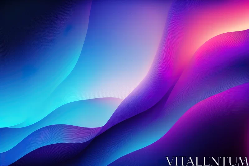 Colorful Abstract Wallpaper with Minimalistic Landscapes AI Image
