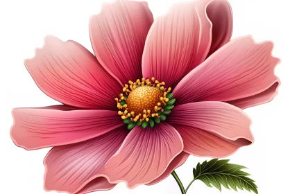 Pink Cosmos Flower: An Artistic Representation