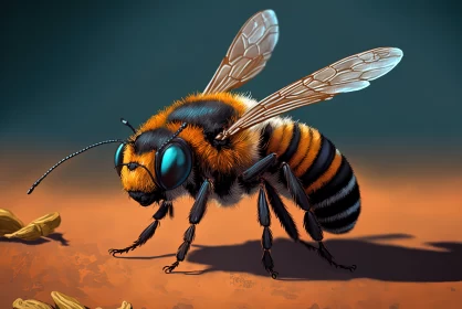 Technological Fusion Bee - A Unique Blend of Nature and Technology