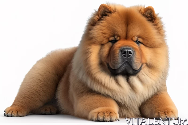 Chow Chow Dog in Aurorapunk Style with Chinese Elements AI Image