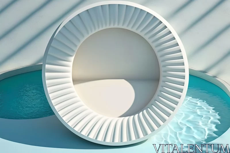 AI ART Abstract Minimalist Pool Chair Design