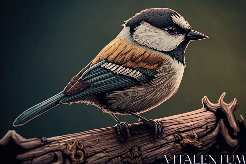 Colorful Bird Illustration in Wildlife Muralism Style AI Image