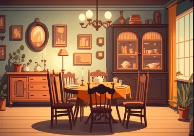 Vintage Cabincore Interior with Romantic Charm