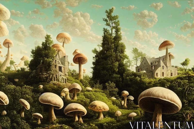 Epic Autumnal Fantasy Scene - Atmospheric Landscapes Art AI Image