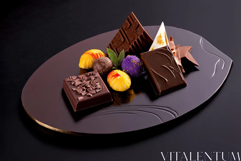 Chocolate Confections Plate: A Tongan Artistic Still Life AI Image
