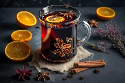 Handcrafted Mulled Wine with Orange and Cinnamon - Exotic Atmosphere
