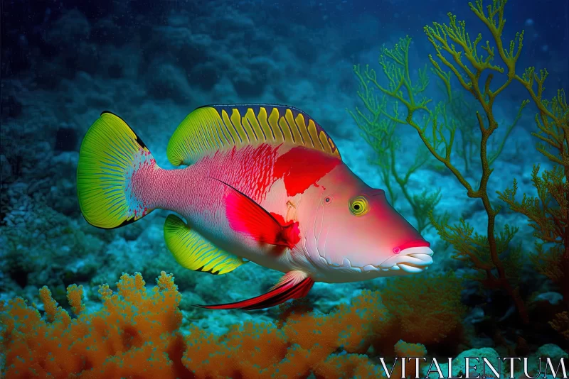 Colorful Underwater Adventure: The Manticore Fish AI Image