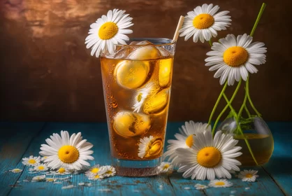 Iced Tea with Daisies - A Rustic Still Life