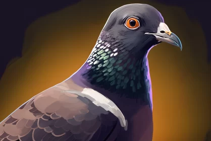 Pigeon in Sunlight: A Study in Speedpainting and Texture Exploration