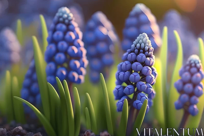 3D Spring Flowers Wallpaper - Cartoonish Snailcore Style AI Image