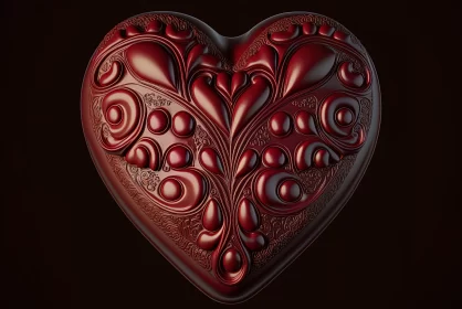Heart Shaped Chocolate Art: A Baroque Chiaroscuro Study