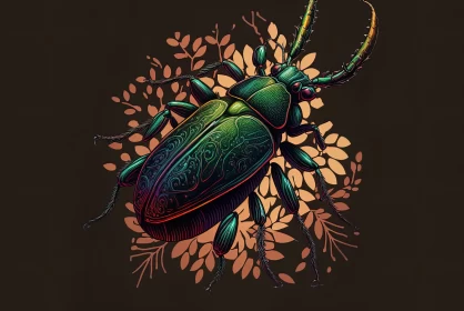 Fantasy Beetle Artwork: A Detailed Exploration AI Image