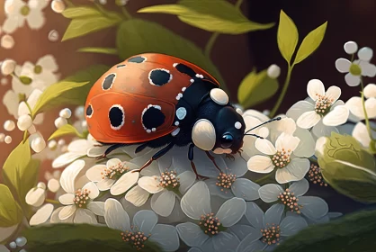 Animated Ladybug Storybook Illustration - A 2D Game Art Experience