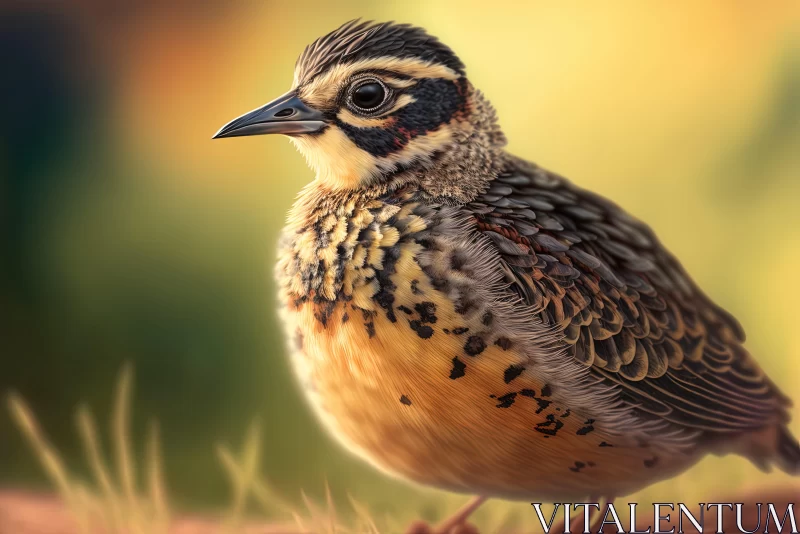 Detailed Bird Portrait in Prairiecore Style AI Image