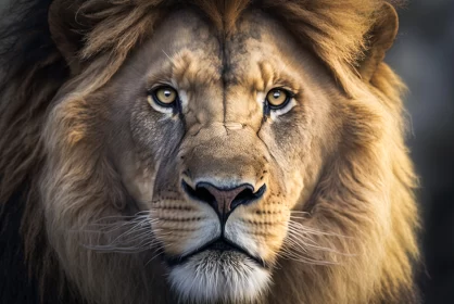 Majestic Lion Portrait - A Display of Power and Beauty AI Image