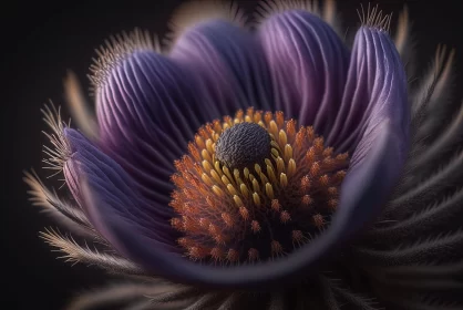 Intricate Purple Flower - A Graceful Contest Winner
