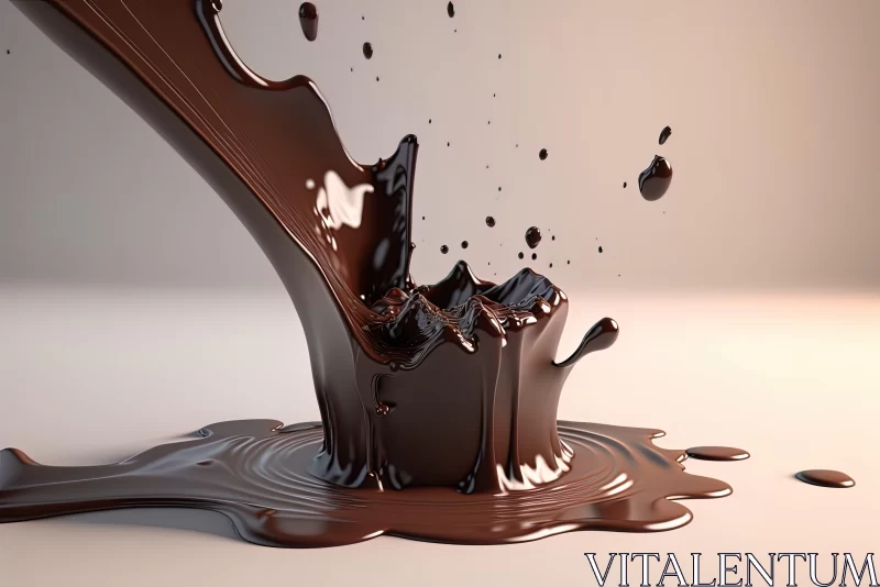 AI ART Intense Chocolate Splash in Monochrome