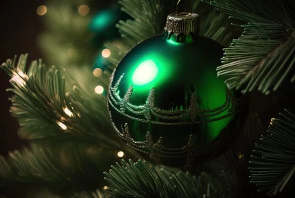 Eerily Realistic Green Christmas Ball Decoration