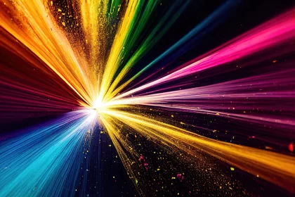Abstract Colored Light Beam: A Colorful Spectacle