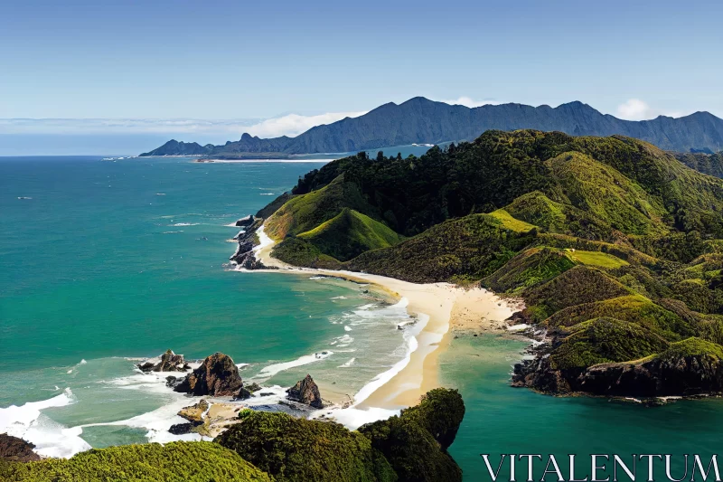 Saranaki, New Zealand - Nature-Inspired Coastal Views AI Image