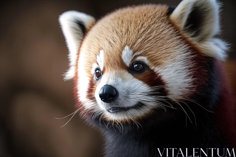 Mesmerizing Close-Up Portrait of a Red Panda AI Image