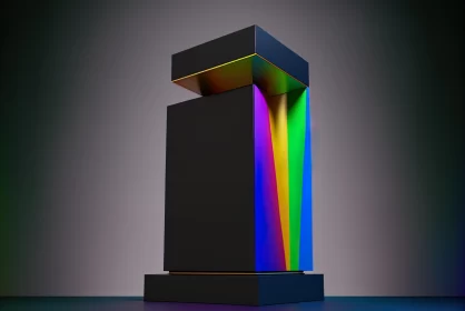 Rainbow Light - A Minimalist Metallic Sculpture